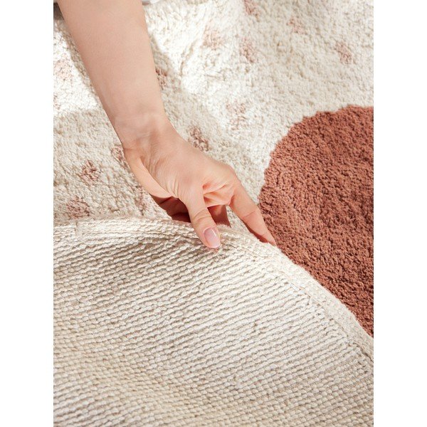 Covor pentru copii maro/crem lavabil/țesut manual din bumbac 95x120 cm Snuggle Emmi – Hanse Home-image-3