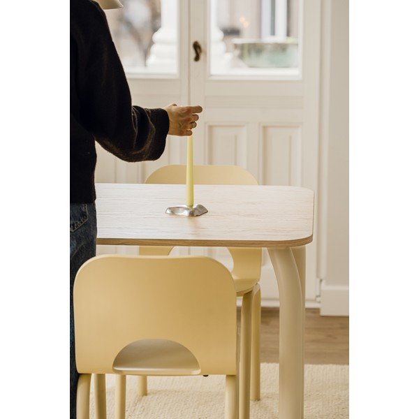 Masă de dining cu blat cu aspect de lemn de stejar 80x140 cm Meko – noo.ma-image-4