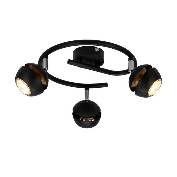 Plafonieră neagră/aurie cu abajur din metal 38x38 cm Boni – Candellux Lighting-image-4