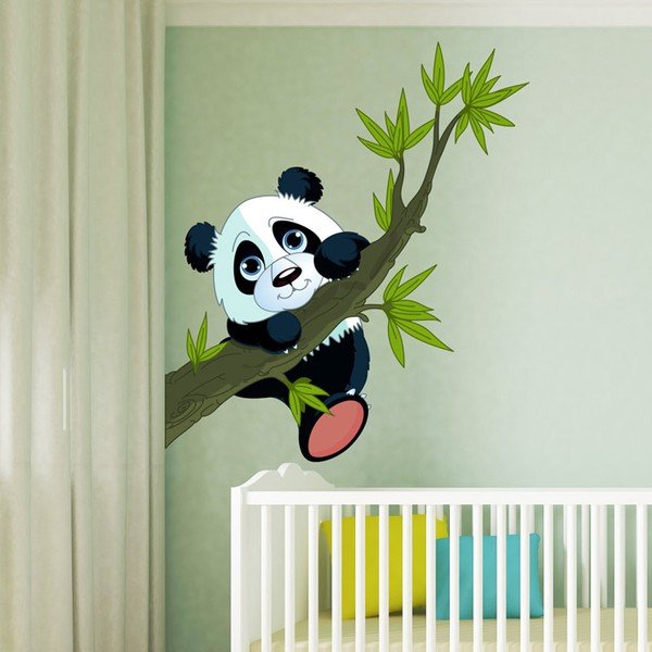 Autocolant pentru perete Ambiance Panda On Branches-image-2