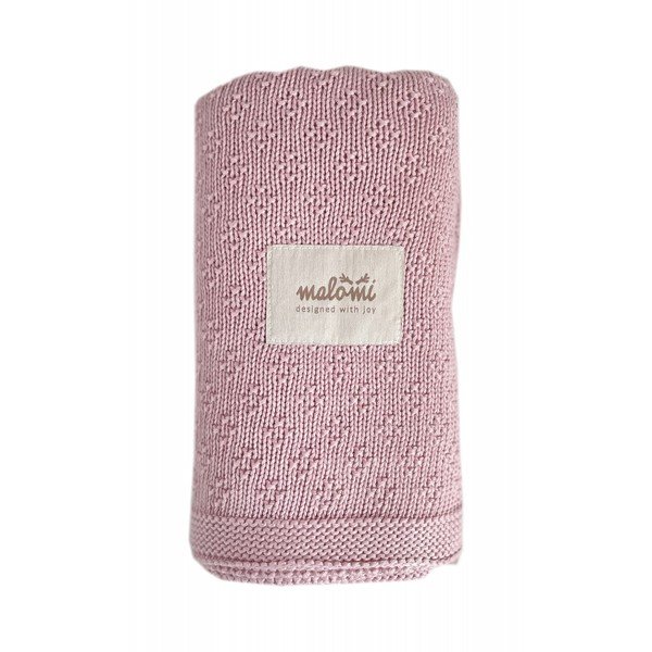 Pătură pentru copii roz din bambus 80x100 cm – Malomi Kids-image-1