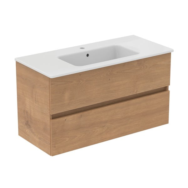 Dulap sub chiuvetă în culoare naturală suspendat cu aspect de lemn de stejar 100x55 cm Eurovit+ – Ideal Standard-image-3