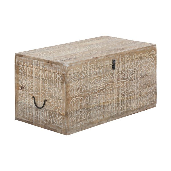 Cufăr în culoare naturală din lemn de mango 45x50 cm Malati – Støraa-image-2