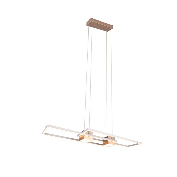 Lustră albă/în culoarea bronz LED cu control prin telecomandă/cu intensitate reglabilă Albany – Trio-image-4