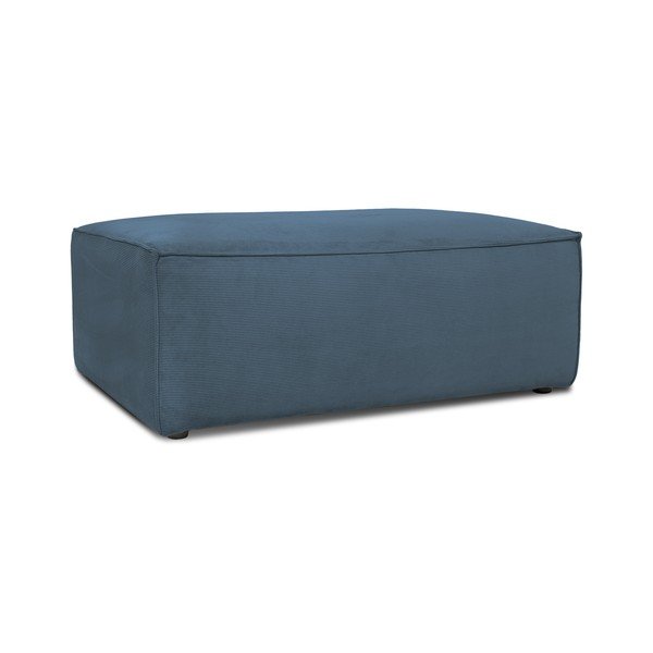 Taburet modular albastru cu tapițerie din catifea reiată Sting – Scandic-image-1