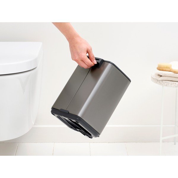 Coș de gunoi gri cu pedală din oțel 4 l Bo – Brabantia-image-2