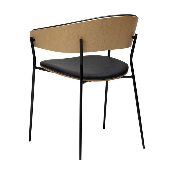 Scaun de dining negru cu cotiere Crib – DAN-FORM Denmark-image-3