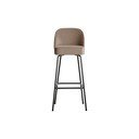 Scaun de bar bej din catifea (înălțime șezut 79 cm) Vogue – WOOOD
