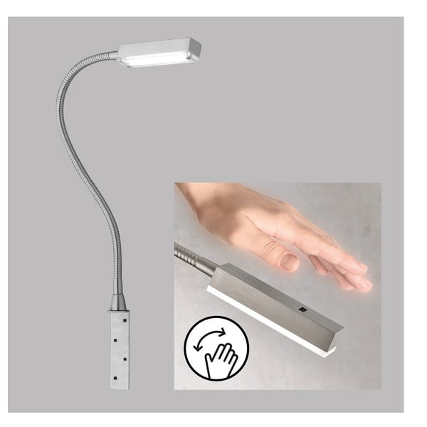 Spot argintiu LED cu intensitate reglabilă din metal Raik – Fischer & Honsel-image-2