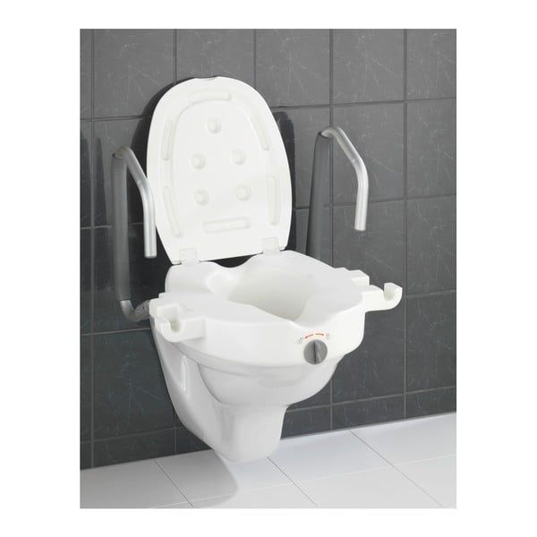 Scaun/capac WC înalt cu cotiere pentru seniori Wenko Secura, 47,5 x 55 cm-image-4
