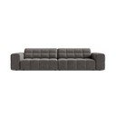 Canapea gri cu tapițerie din catifea 252 cm Chicago – Cosmopolitan Design