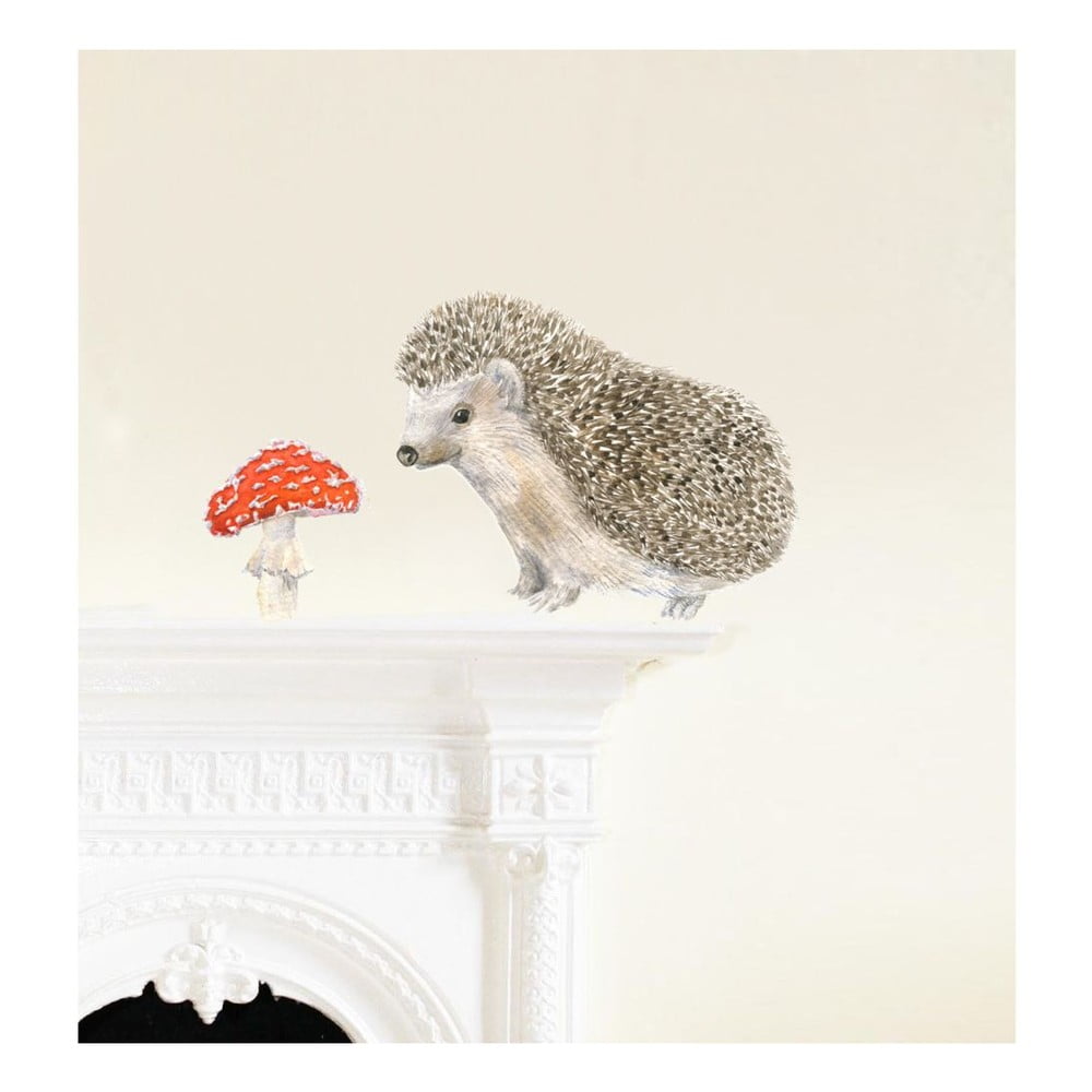 Autocolant refolosibil Hedgehog, 30x21 cm