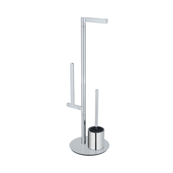 Suport pentru perie WC și hârtie igienică din inox Wenko Polvano-image-2