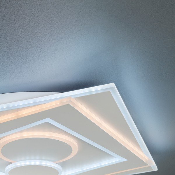 Plafonieră albă LED cu control prin telecomandă/cu intensitate reglabilă din metal 50x50 cm Ratio – Fischer & Honsel-image-2