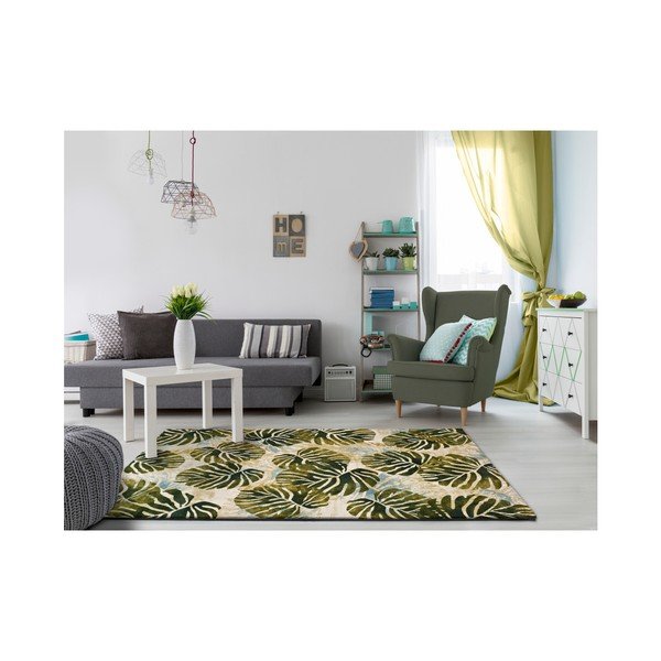 Covor Universal Tropics Multi, 140 x 200 cm, verde - bej-image-1