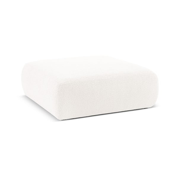 Taburet alb cu tapițerie din stofă bouclé Molino – Micadoni Home-image-1