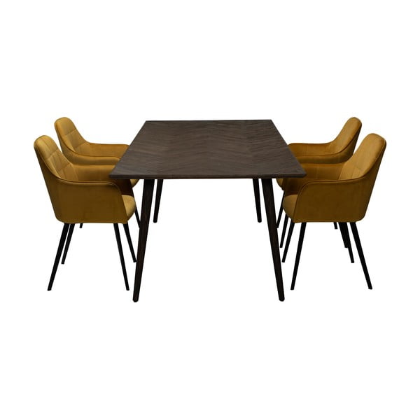 Masă de dining cu aspect de lemn de ulm 100x220 cm Bone – DAN-FORM Denmark-image-2