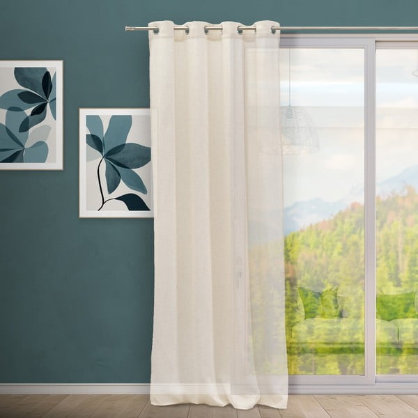 Perdea bej din amestec de in 140x260 cm Fifties – Casa Selección-image-1