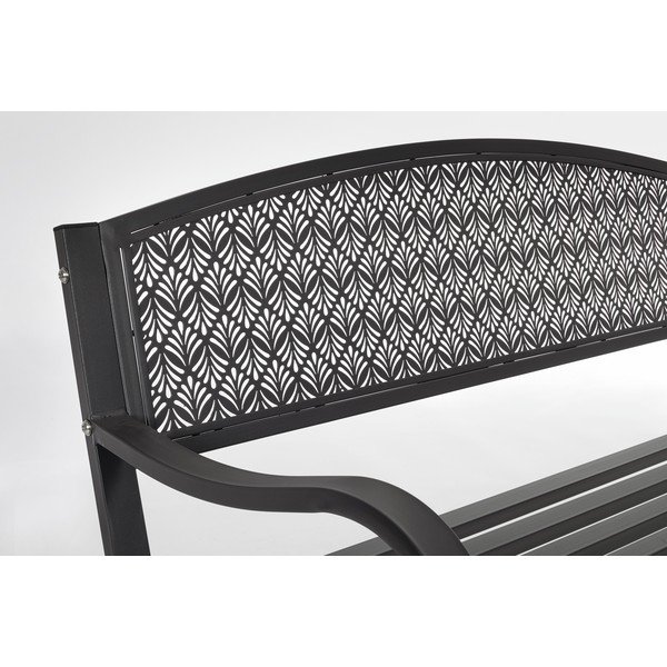 Bancă de grădină gri antracit din metal Lizette – Bizzotto-image-3