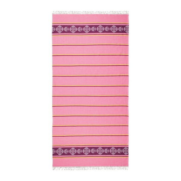 Prosop hammam Deco Bianca Loincloth Pink Stripe, 80 x 170 cm, roz - violet 