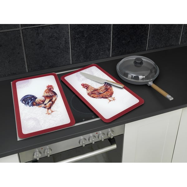 Protecții de aragaz 2 buc. din sticlă temperată 52x30 cm Farm – Wenko-image-3