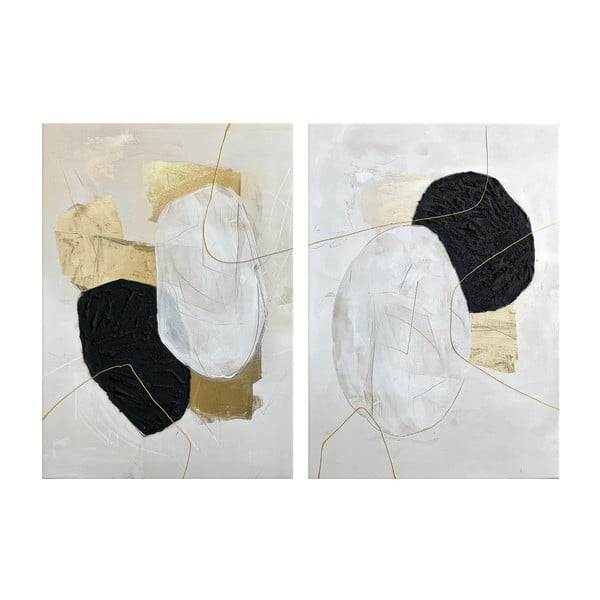 Set de tablouri cu detalii pictate manual 2 buc. 50x70 cm Crystal – Styler