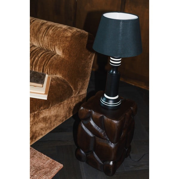 Veioză neagră cu abajur textil (înălțime 60 cm) Virgil – Dutchbone-image-2