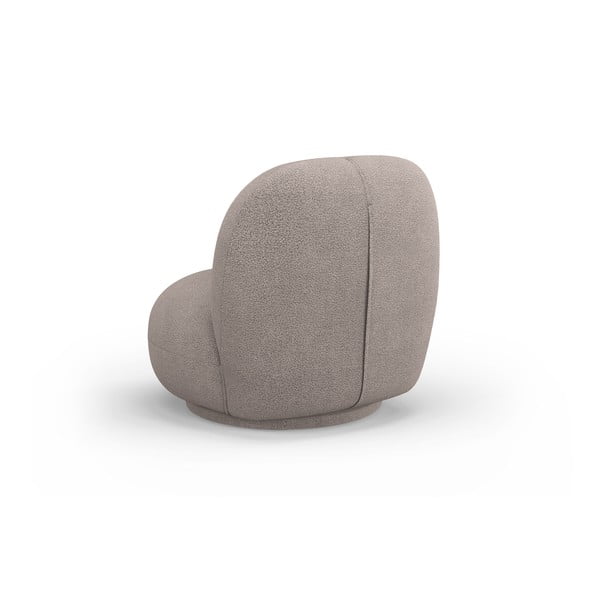 Fotoliu bej cu tapițerie din stofă bouclé Chuck – Micadoni Home-image-3