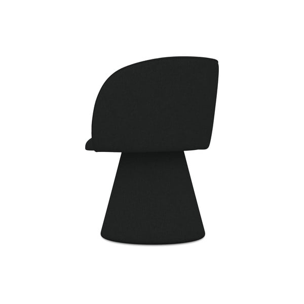 Scaun de sufragerie negru tapițat Maia – Makamii-image-3