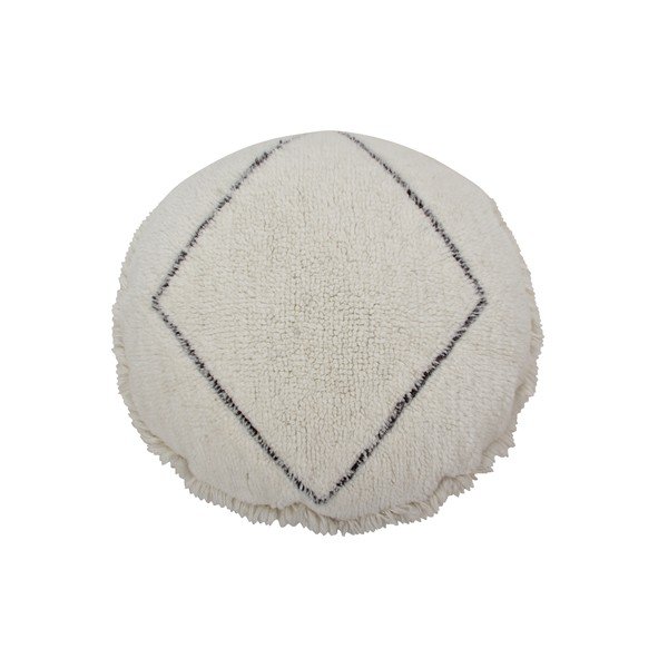 Taburet alb cu tapițerie din lână Berber Soul – Lorena Canals-image-3