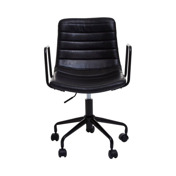 Scaun de birou negru din imitație de piele Forbes – Premier Housewares-image-2