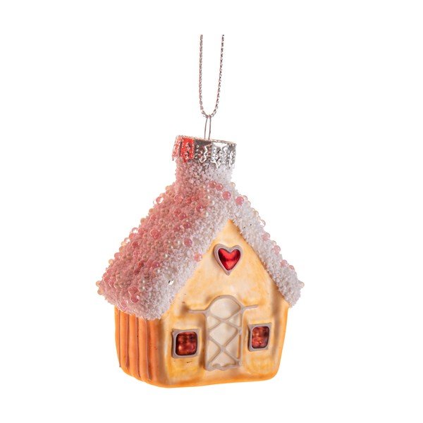Ornament de Crăciun din sticlă 7 cm House – Dakls