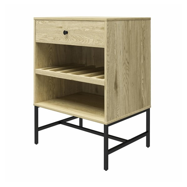 Dulap vinotecă în culoare naturală cu aspect de lemn de pin pentru 6 sticle, 60x83 cm Tamlin - Queer Eye-image-2