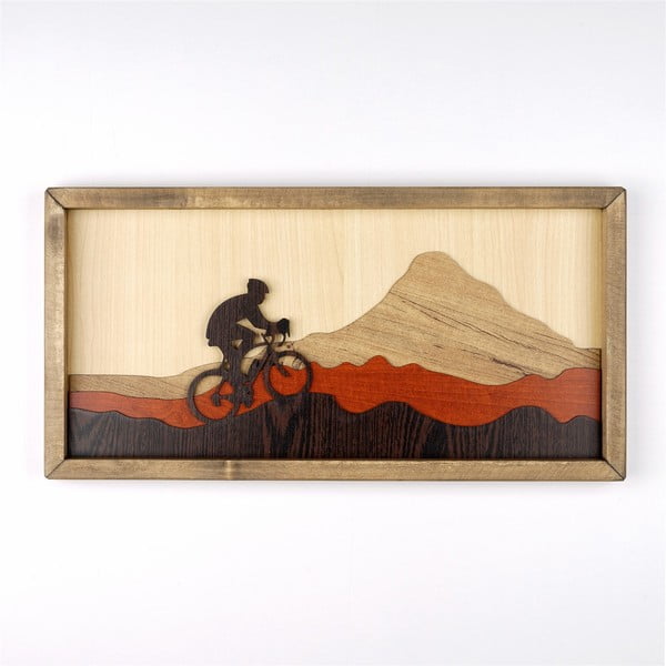 Tablou din lemn Kate Louise Biker, 50 x 25 cm