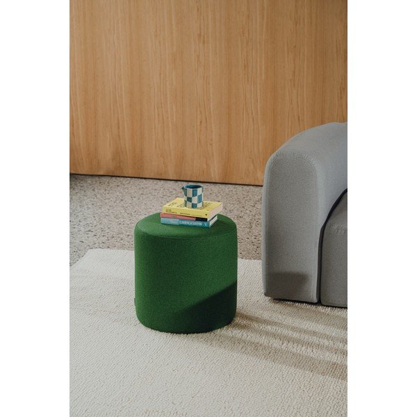 Puf verde cu tapițerie din lână Folk – noo.ma-image-2