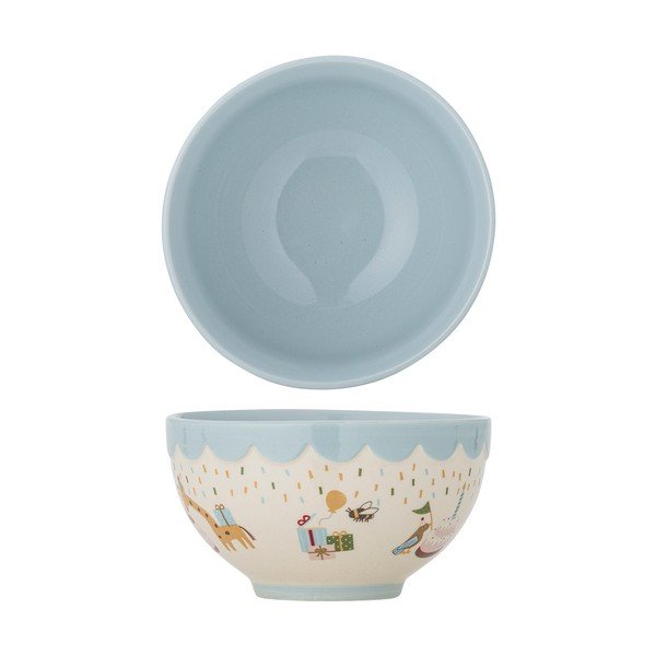 Bol pentru copii albastru deschis/crem din gresie ø 13,5 cm Celebrate – Bloomingville Mini-image-3