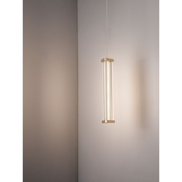 Lustră auriu mat LED cu intensitate reglabilă din metal cu abajur din sticlă acrilică ø 6 cm Pheme – Nova Luce-image-2