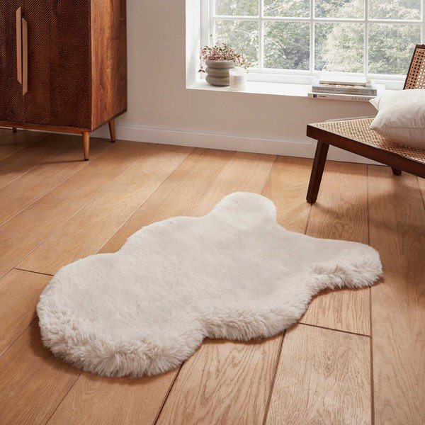 Blană crem sintetică 60x90 cm Super Teddy – Think Rugs-image-1