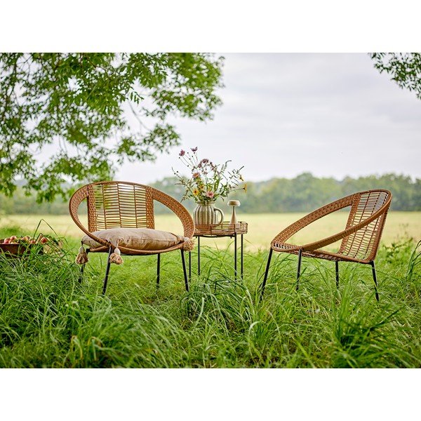 Set mobilier de grădină în culoare naturală din ratan artificial pentru 2 persoane Dudine – Bloomingville-image-2