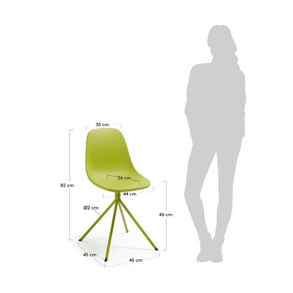 Set 2 scaune La Forma Mint, verde-image-3