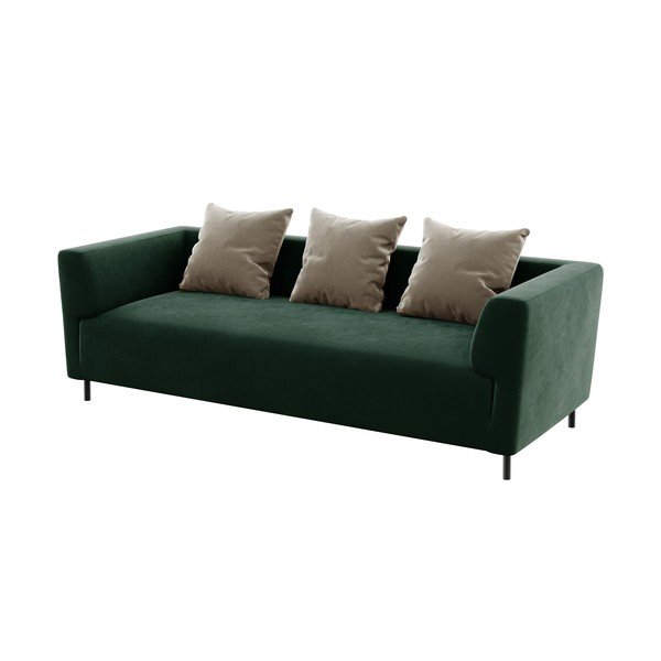 Canapea din catifea Ghado Nosto, verde-image-2