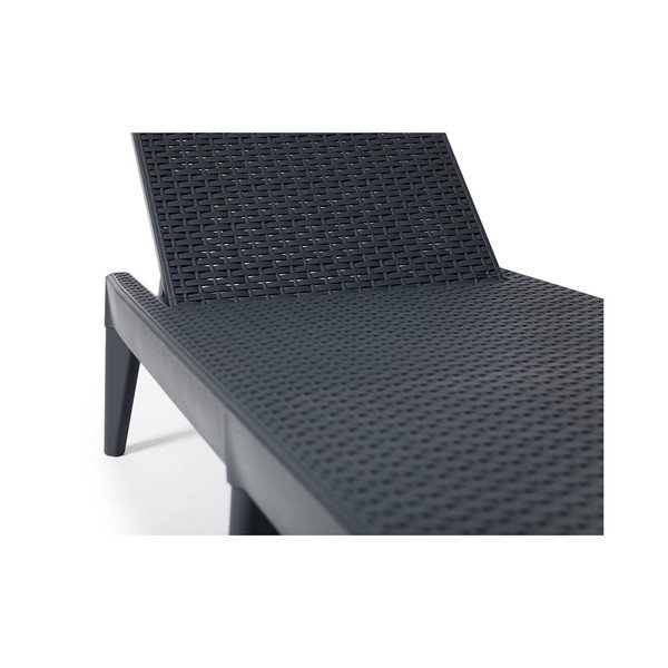 Șezlong de grădină negru din ratan artificial Numana – Toomax-image-4