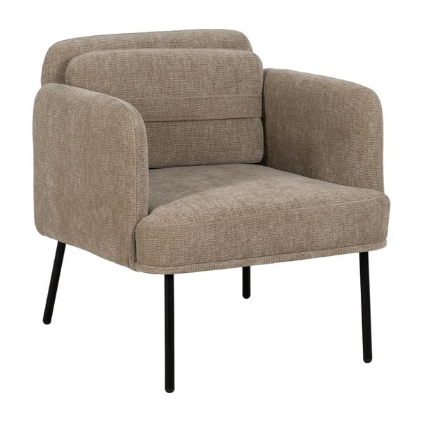 Fotoliu bej cu tapițerie din chenille Bind – Ixia
