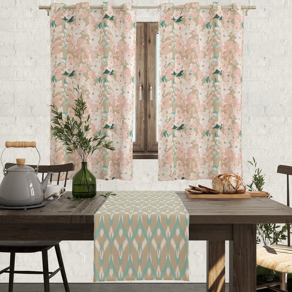 Draperie Mike & Co. NEW YORK Honey, 140 x 270 cm, bej-roz-image-1
