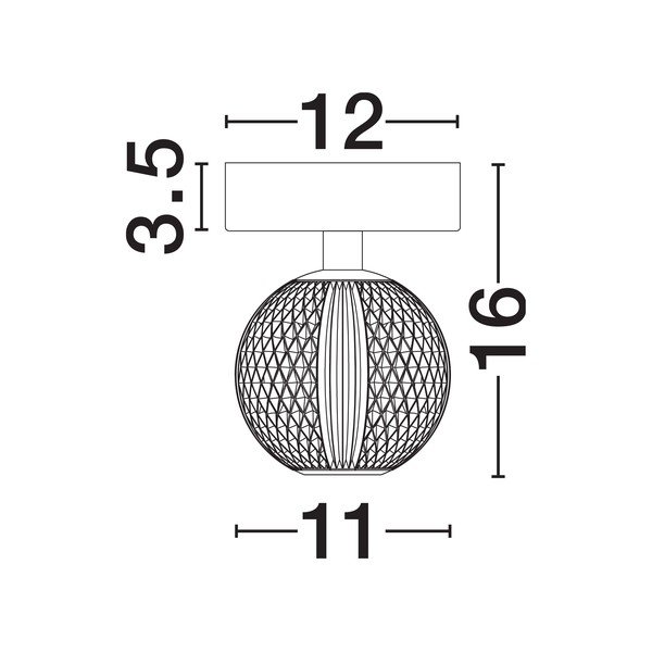 Plafonieră aurie LED din aluminiu cu abajur din sticlă acrilică Brillante – Nova Luce-image-4