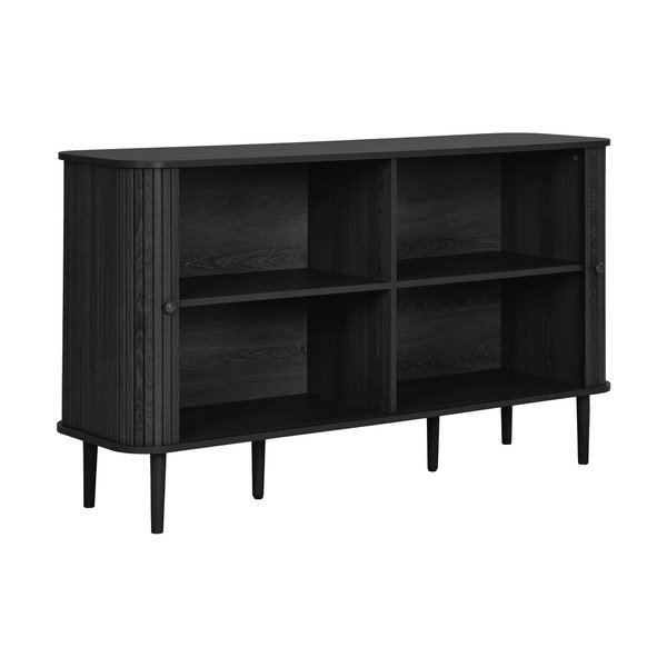Comodă neagră din lemn de pin 140x79x40 cm Nikko – House Nordic-image-4