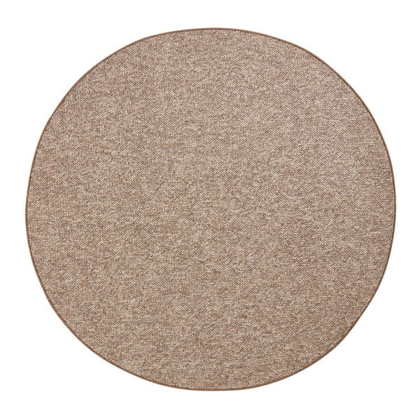 Covor rotund BT Carpet Wolly, ⌀ 133 cm, maro