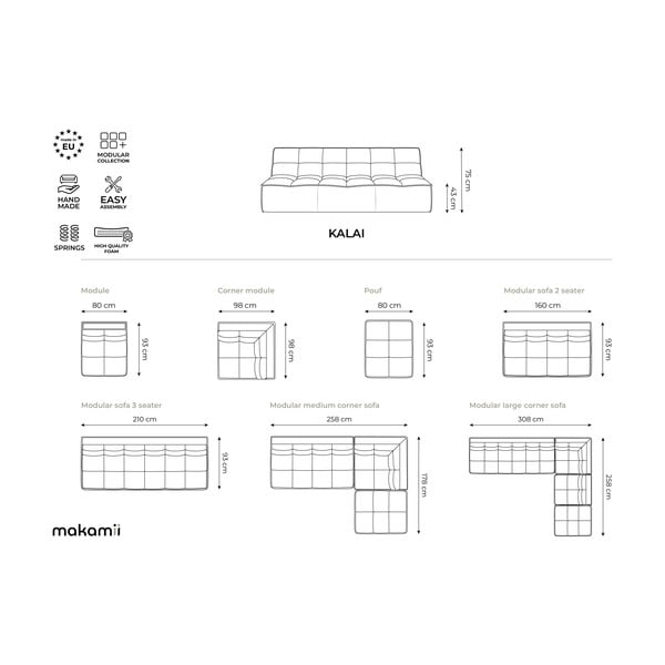Taburet modular gri închis Kalai – Makamii-image-4