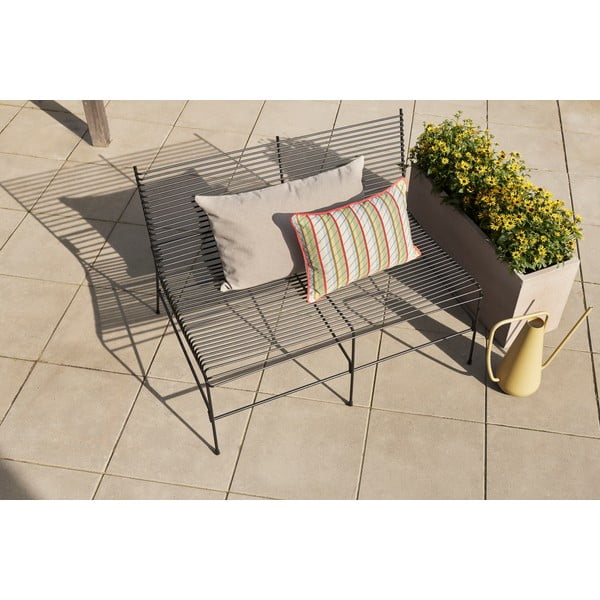 Bancă de grădină neagră din metal String – Hübsch-image-2