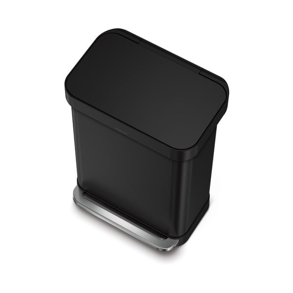Coș de gunoi negru mat cu pedală din oțel 55 l – simplehuman-image-3